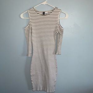 Striped body con dress